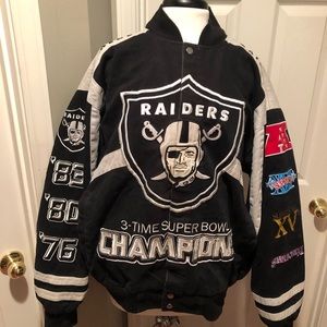 Oakland raiders 3 time champ jacket